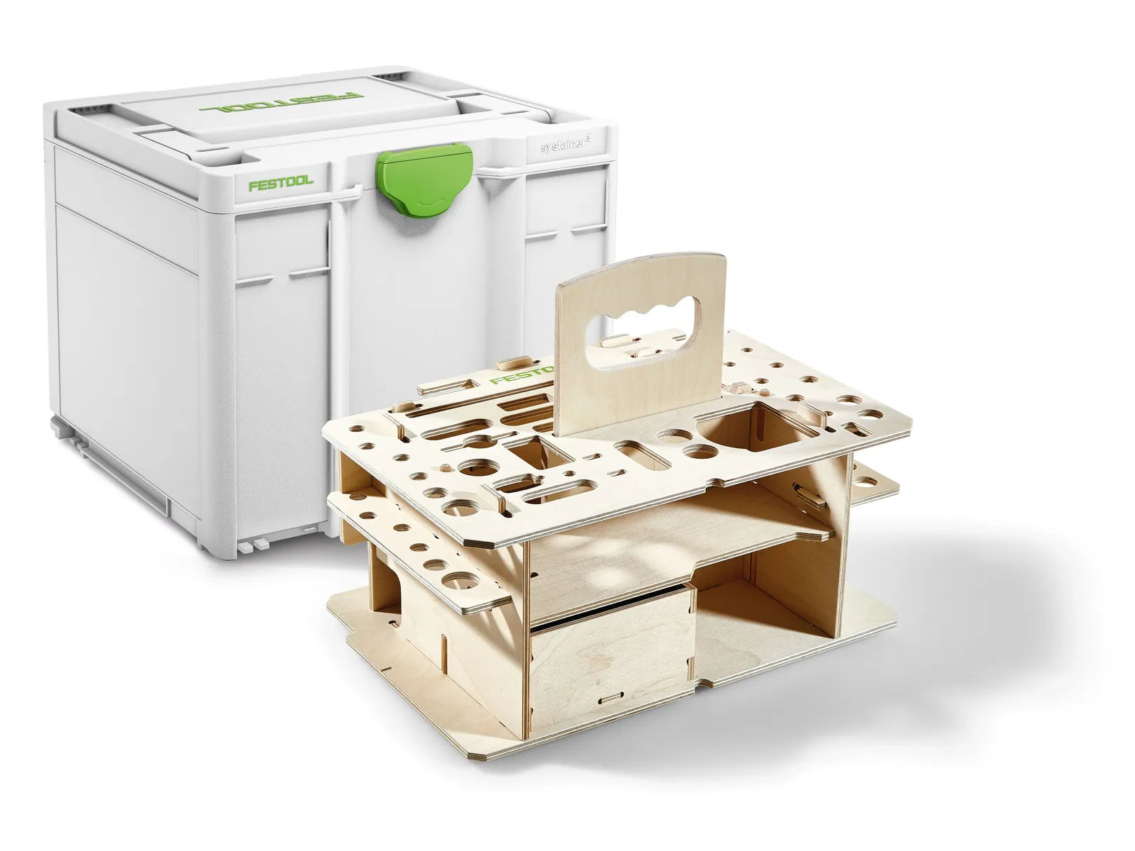 FESTOOL ACCESSORY 205518 Systainer3 SYS 3 HWZ M 337 with wooden tool tidy