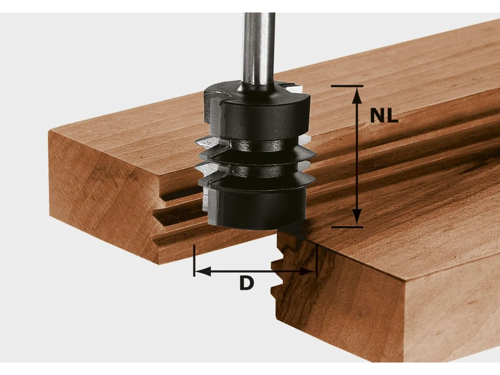 FESTOOL ACCESSORY 491034 HW S8 D34/NL32 Tongue and groove cutter shank 8 mm