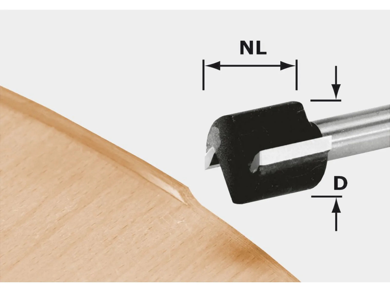 FESTOOL ACCESSORY 491666 HW D 19/16 S8 OFK 700 Edge trimming cutter HW
