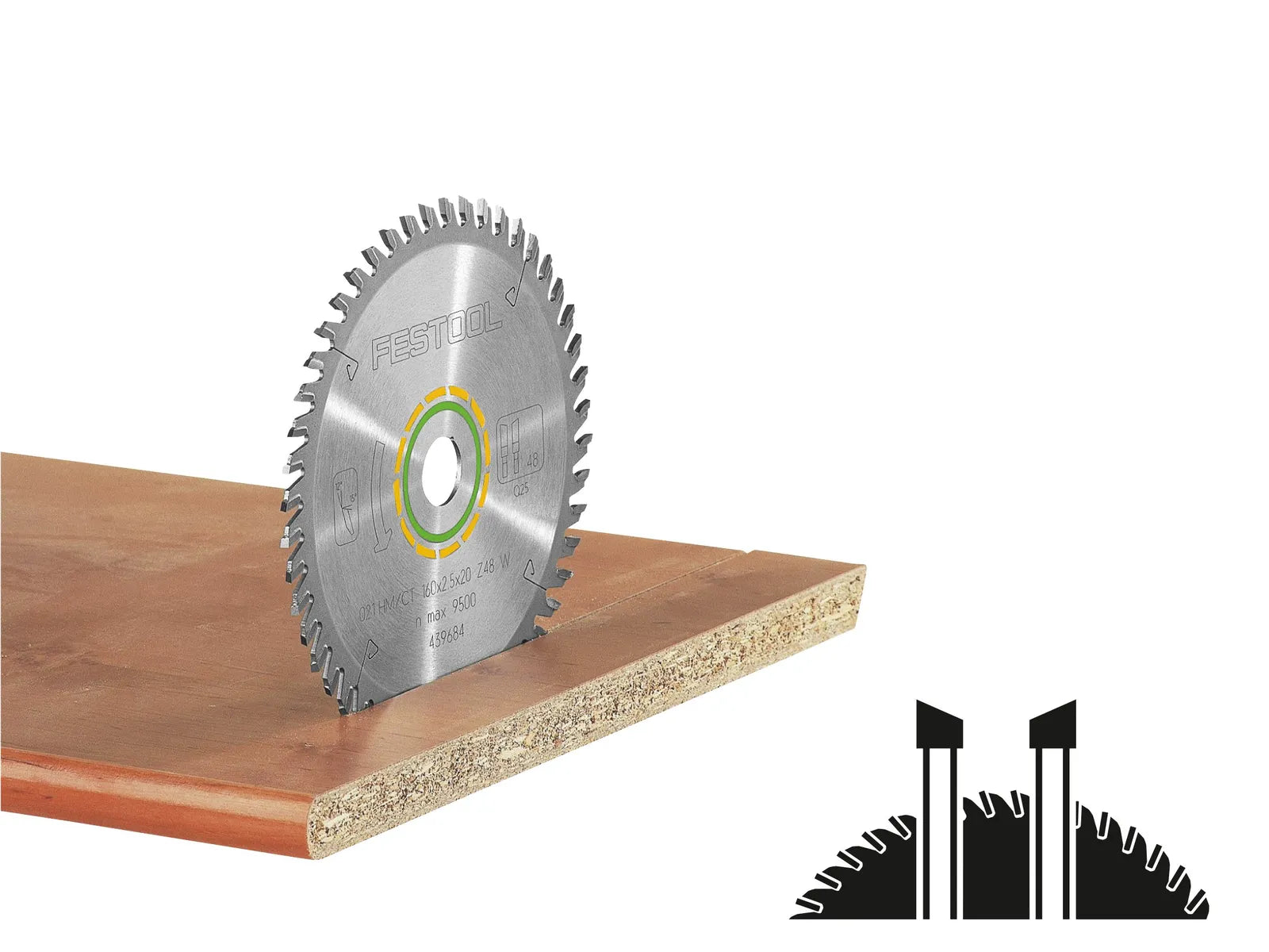 FESTOOL ACCESSORY 491952 160x2.2x20 W48 Fine tooth saw blade