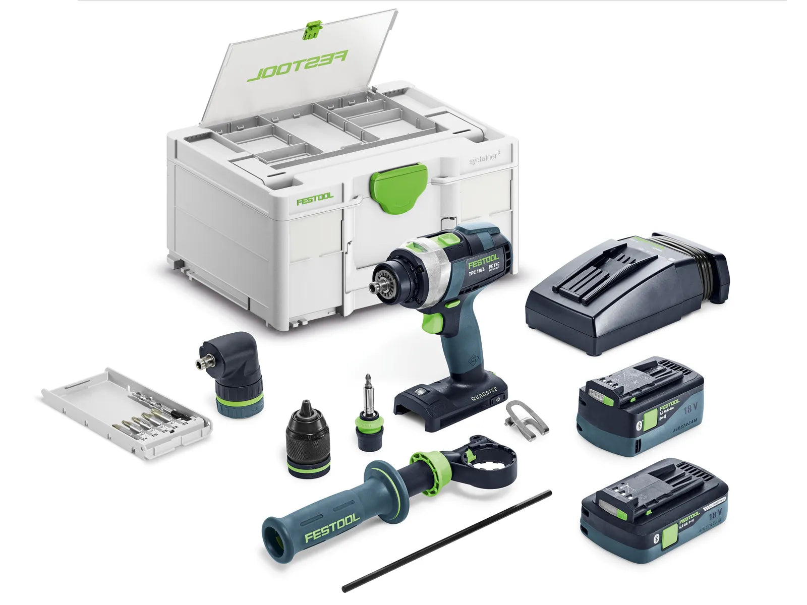 FESTOOL 577624 Cordless percussion drill QUADRIVE TPC 18/4 5.0/4.0 I-Set