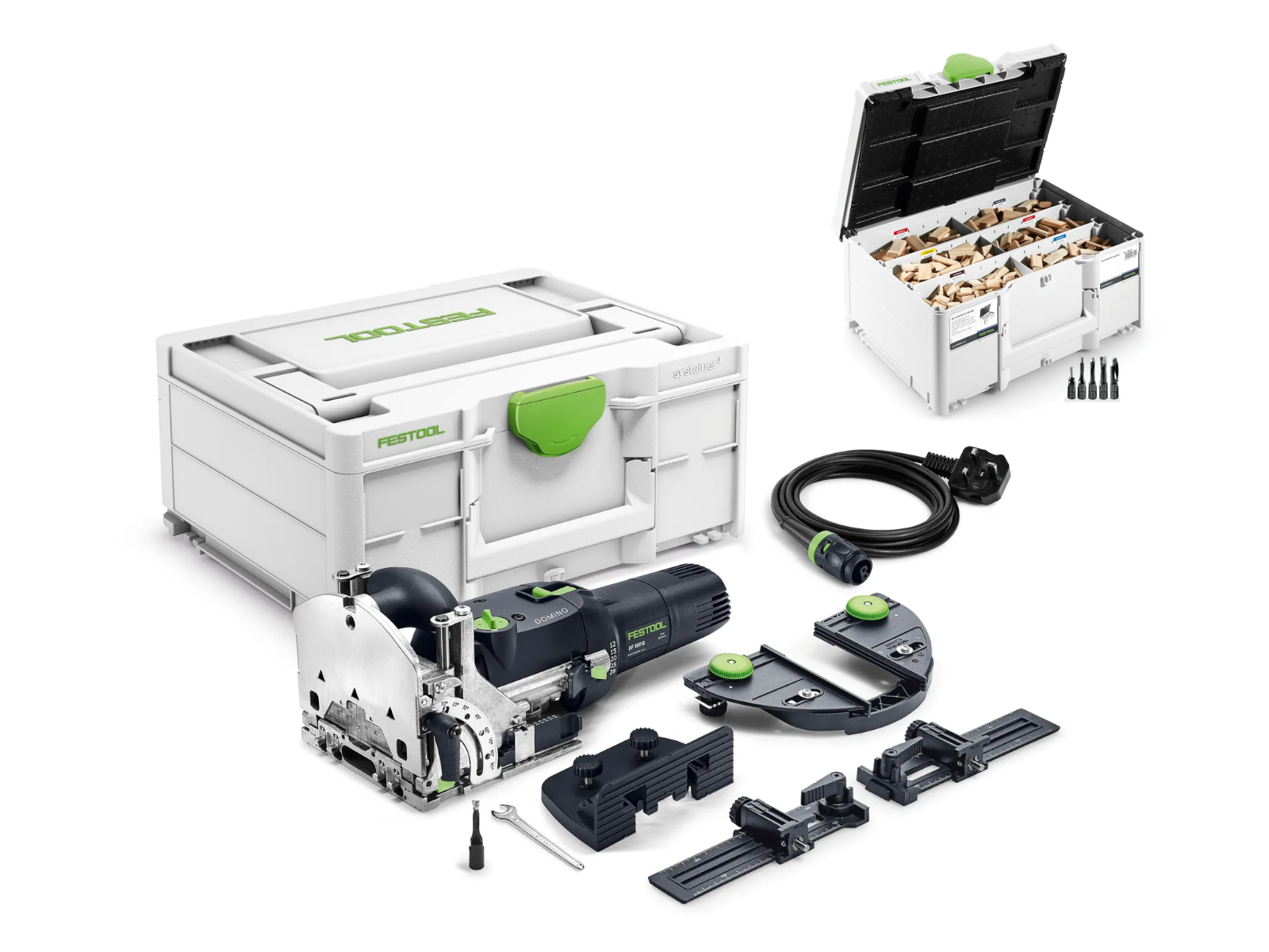 FESTOOL 999058 Joining machine DOMINO DF 500 RQ-Set GB 240V complete with DOMINO assortment Systainer